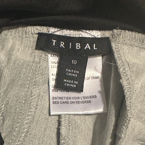 NWT Tribal Maternity Cropped Pants heathear gray size 10 - Picture 5 of 11